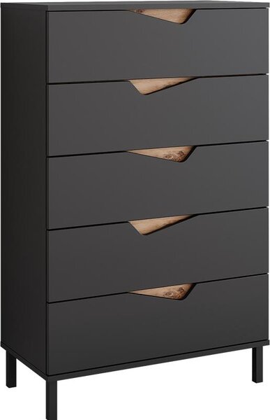 Kredenc Vicco Marelle Antracit/Řemeslný dub 76 x 120 cm s 5 zásuvkami, Model 57846