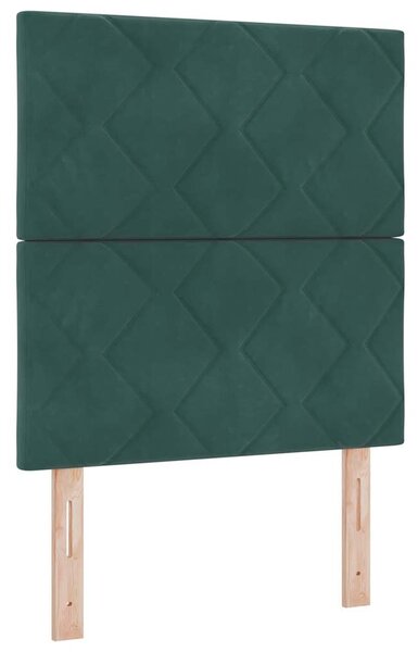 Postel s boxspringem s čelo Tmavě zelená 80 x 200 cm samet 3344972