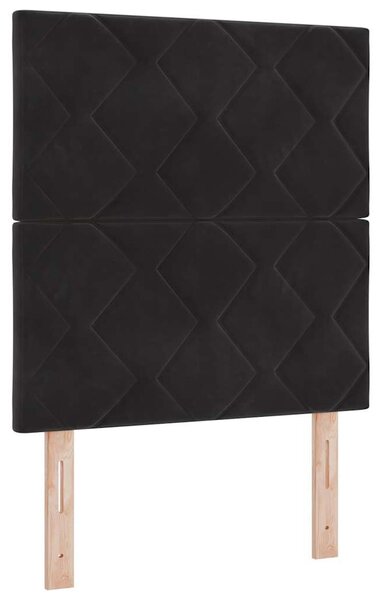 Postel s boxspringem s čelo Černý 200 x 80 cm samet 3340954