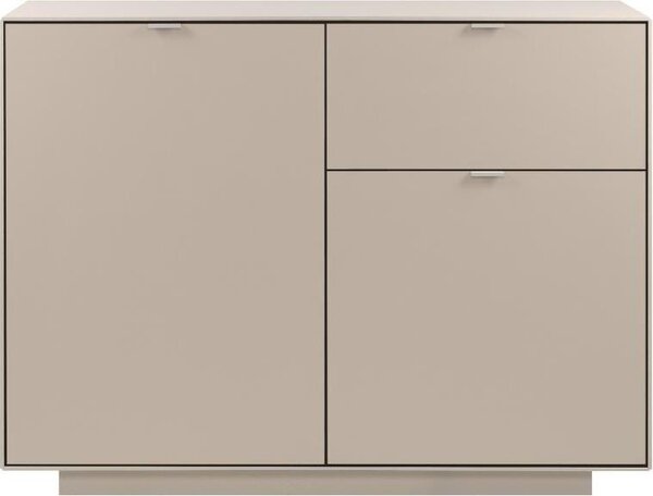 VIKA 2dveřová příborník s 1 zásuvkou, písková úprava, šířka 120 cm