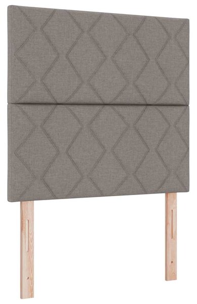 Postel s boxspringem s čelo Taupe 100 x 200 cm textil 3339445