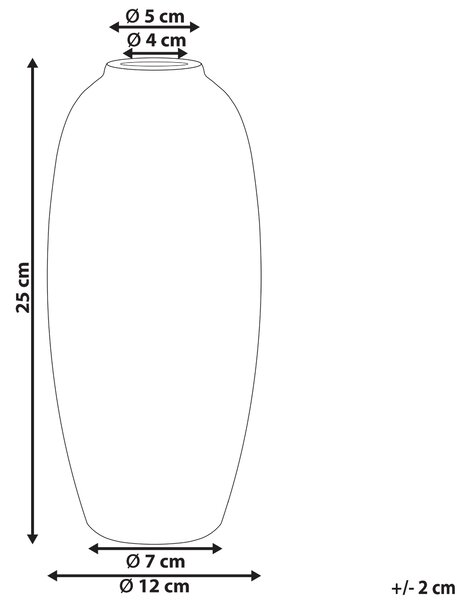 Váza na květiny MUTILENE Kamenina 25 cm Bílá