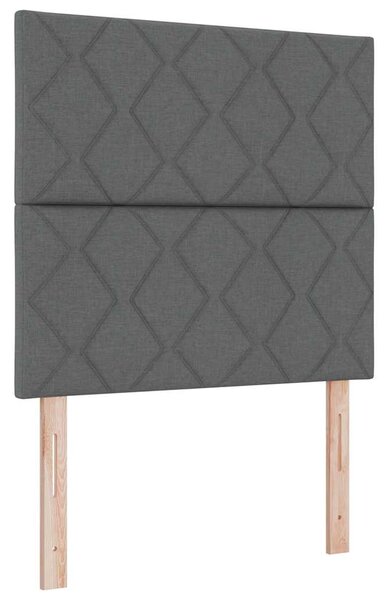 Postel s boxspringem s polštářem Tmavě šedá 200 x 100 cm textil 3341694