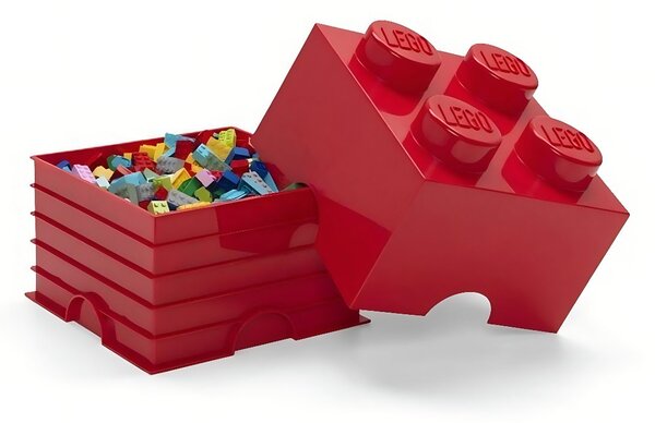 Červený úložný box LEGO® Smart 25 x 25 cm