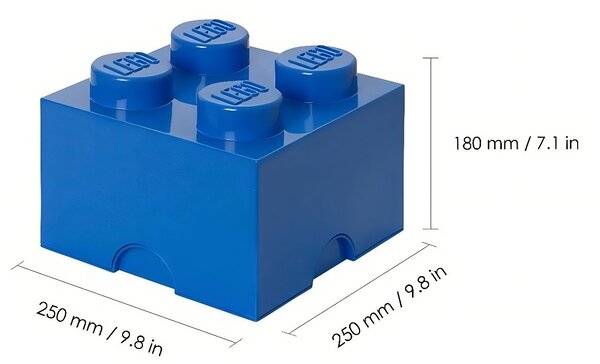 Tmavě modrý úložný box LEGO® Smart 25 x 25 cm