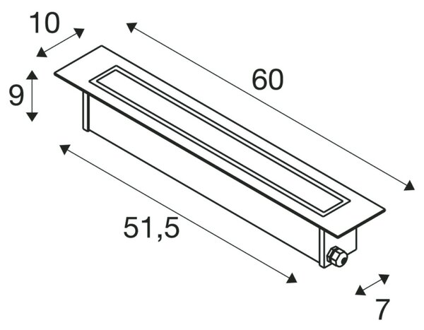 BIG WHITE SLV DASAR 600 svítidlo pro vestavbu do země, 18 W, 3000 K, IP65/IP67, čtvercové, nerezová ocel 1007195