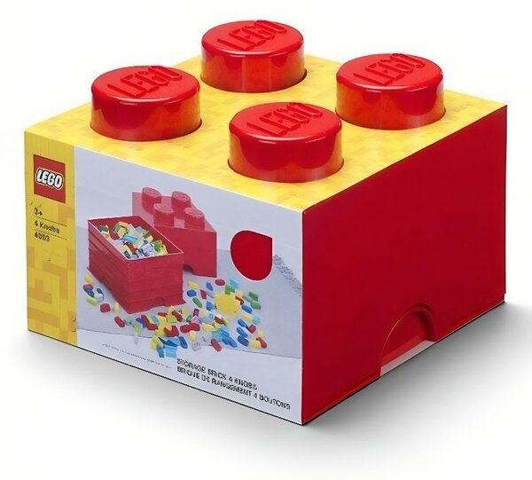 Červený úložný box LEGO® Smart 25 x 25 cm