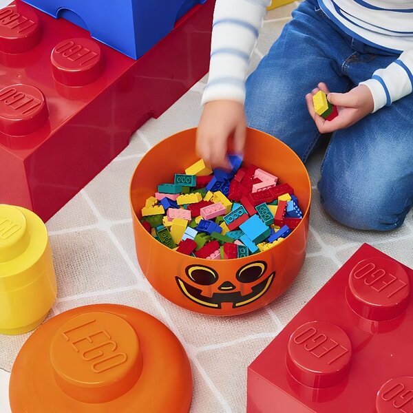 Oranžový úložný box ve tvaru dýně LEGO® Pumpkin 27 cm
