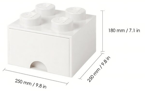 Bílý úložný box LEGO® Storage 25 x 25 cm