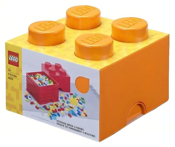 Oranžový úložný box LEGO® Smart 25 x 25 cm