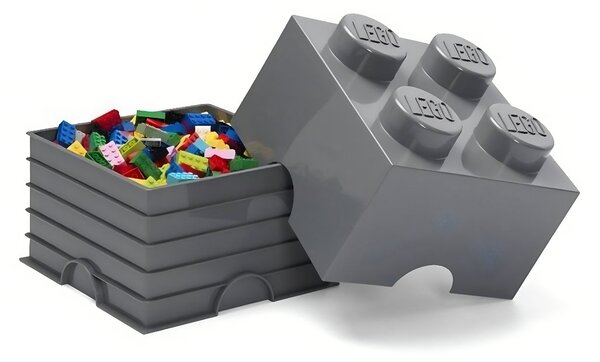 Šedý úložný box LEGO® Smart 25 x 25 cm