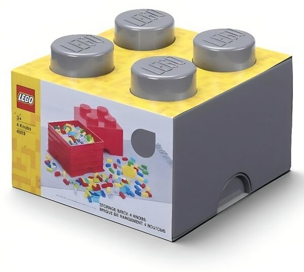 Šedý úložný box LEGO® Smart 25 x 25 cm