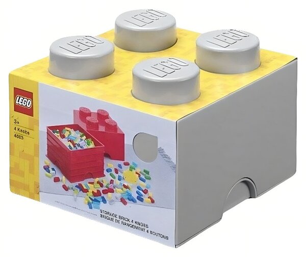 Světle šedý úložný box LEGO® Smart 25 x 25 cm