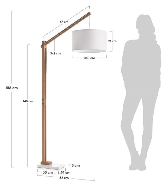 Volně stojící lampa Kave Home Izaar