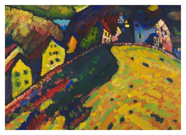 Obraz - Vasily Kandinsky, Houses at Murnau, reprodukce (70x50 cm)