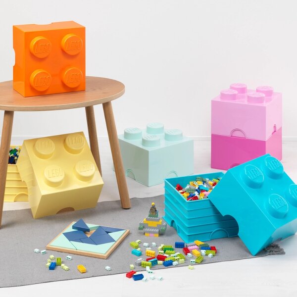 Oranžový úložný box LEGO® Smart 25 x 25 cm