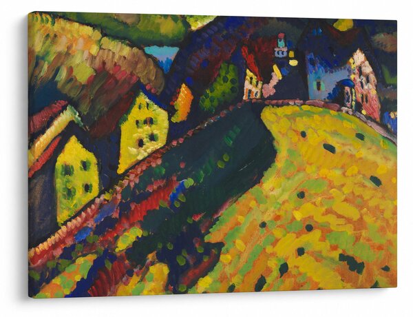 Obraz - Vasily Kandinsky, Houses at Murnau, reprodukce (70x50 cm)