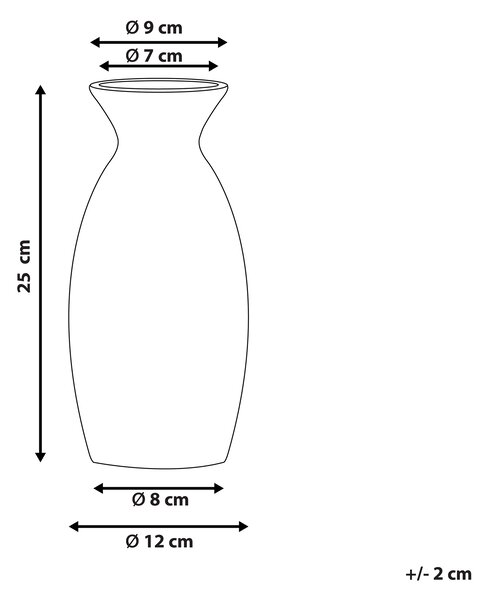 Váza na květiny CHALCIS Kamenina 25 cm Modrá