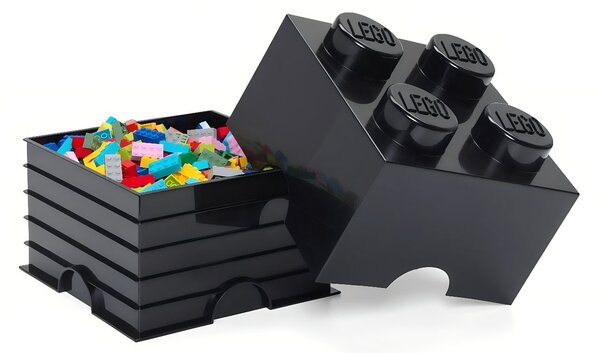 Černý úložný box LEGO® Smart 25 x 25 cm