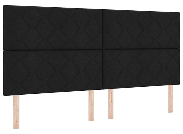Postel s boxspringem s polštářem Černý 200 x 200 cm textil 3341730