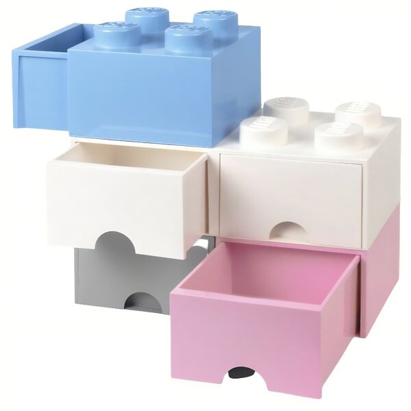 Světle modrý úložný box LEGO® Storage 25 x 25 cm