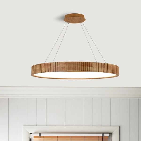 Brilagi - LED Lustr na lanku FALCON WOOD MODERN LED/60W/230V pr. 80 cm dřevo
