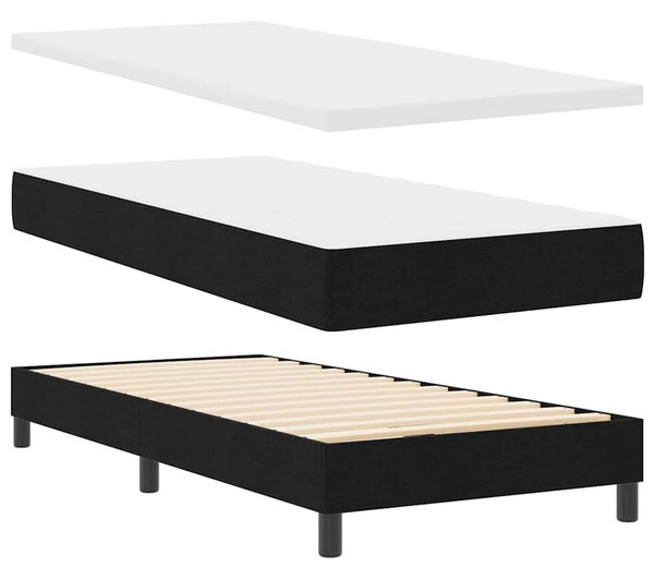 Postel s boxspringem s polštářem Černý 80 x 200 cm textil 3338645