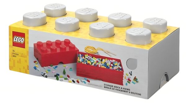 Světle šedý úložný box LEGO® Smart 25 x 50 cm