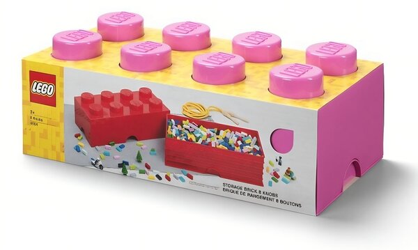 Růžový úložný box LEGO® Smart 25 x 50 cm