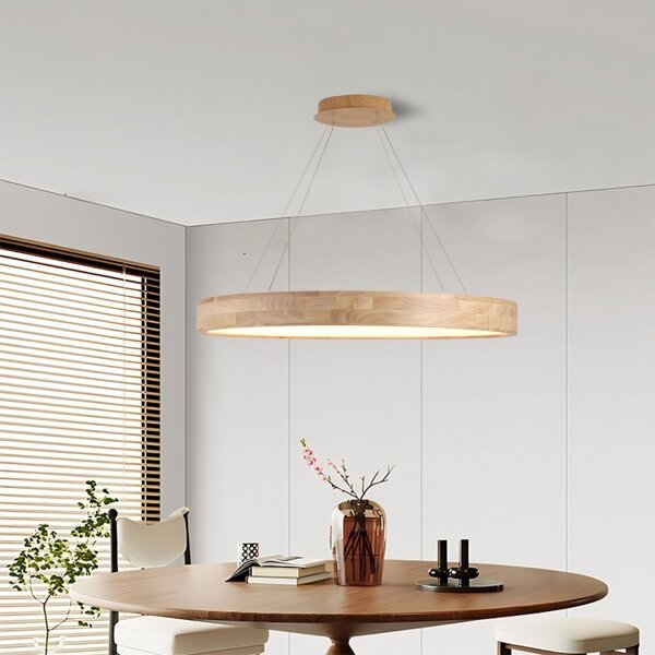 Brilagi -LED Lustr na lanku FALCON WOOD LED/60W/230V 3000/4000/6000K 80 cm dřevo