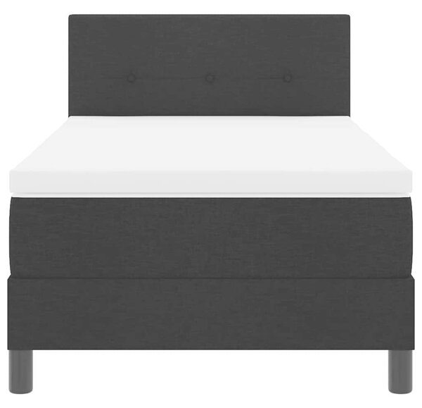 Postel s boxspringem s polštářem Černý 80 x 200 cm textil 3338645