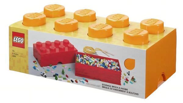 Oranžový úložný box LEGO® Smart 25 x 50 cm