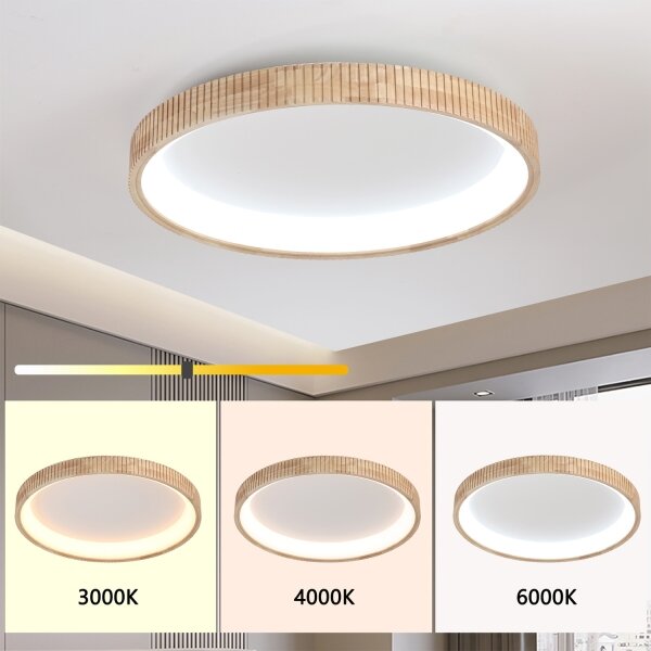 Brilagi - LED Stropní svítidlo FALCON WOOD MODERN LED/60W/230V pr. 80 cm dřevo