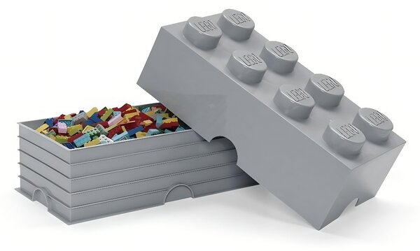 Světle šedý úložný box LEGO® Smart 25 x 50 cm