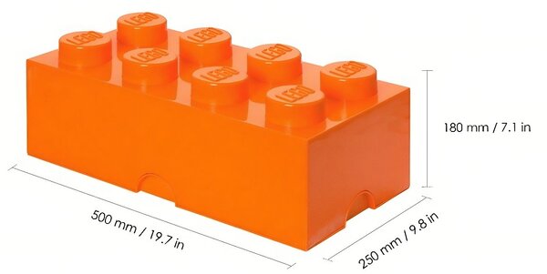Oranžový úložný box LEGO® Smart 25 x 50 cm