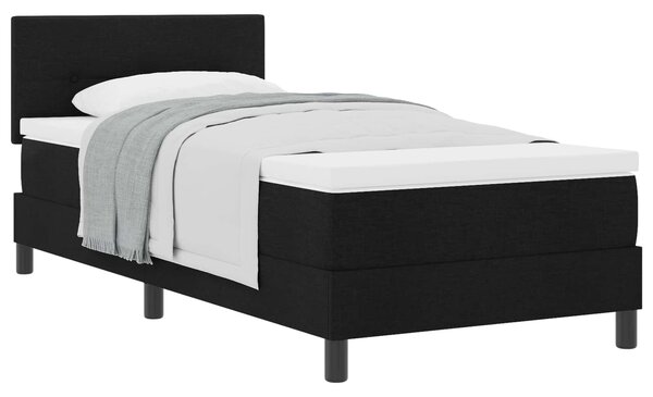 Postel s boxspringem s polštářem Černý 80 x 200 cm textil 3338645
