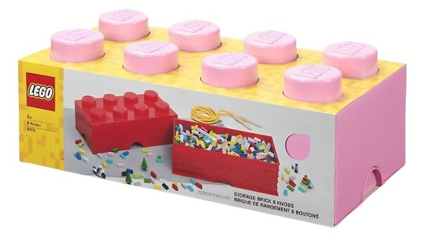 Světle růžový úložný box LEGO® Smart 25 x 50 cm