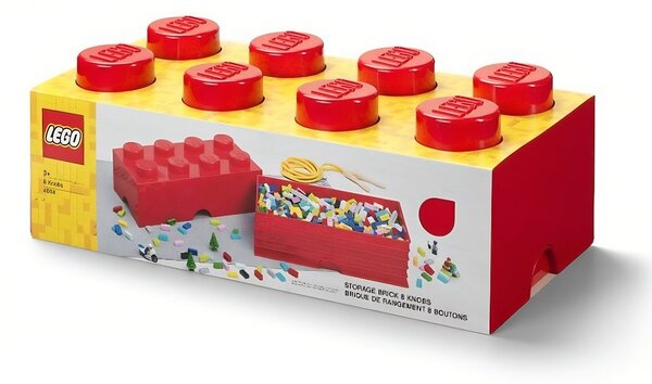Červený úložný box LEGO® Smart 25 x 50 cm