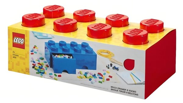 Červený úložný box LEGO® Storage 25 x 50 cm