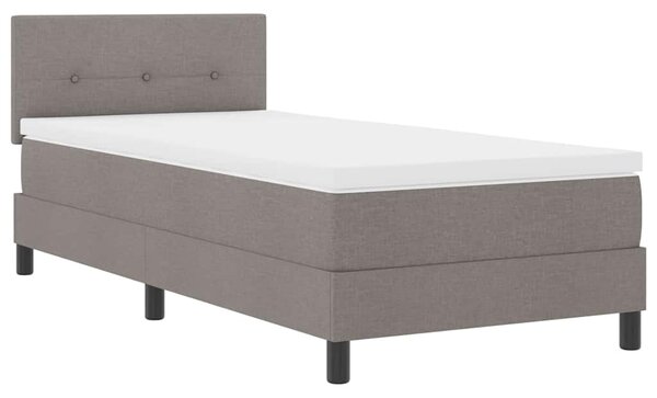 Postel s boxspringem s čelo Taupe 90 x 190 cm textil 3338654