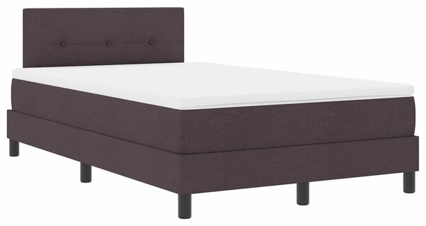 Postel s boxspringem s čelo Tmavě hnědá 120 x 190 cm textil 3338674