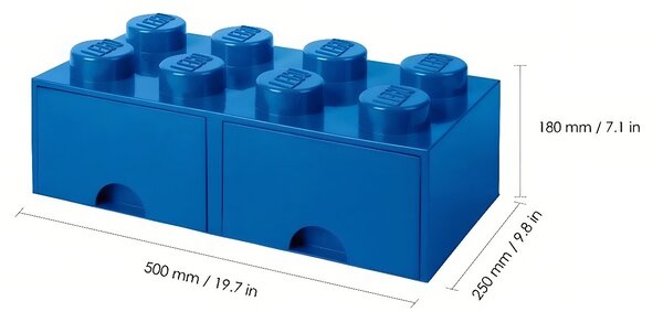 -25 % Dny MOMENTI– Modrý úložný box LEGO® Storage 25 x 50 cm