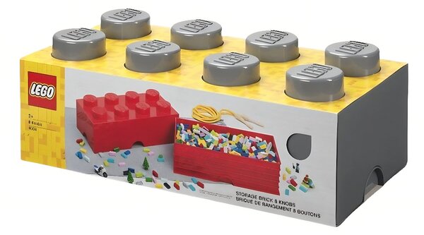 Šedý úložný box LEGO® Smart 25 x 50 cm