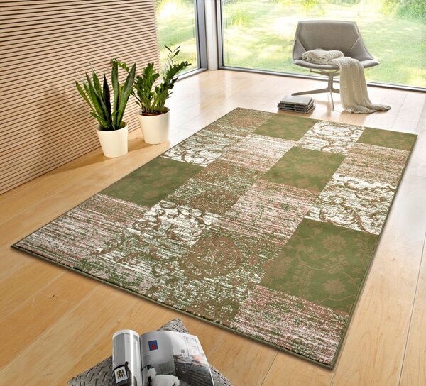 Hanse Home, Kusový koberec Gloria 105521 Green Creme, 120x170, zelená, chodba / předsíň