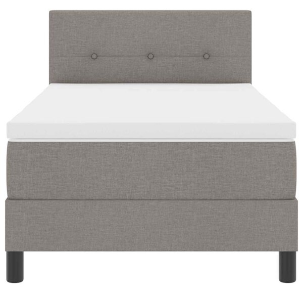 Postel s boxspringem s čelo Taupe 90 x 190 cm textil 3338654