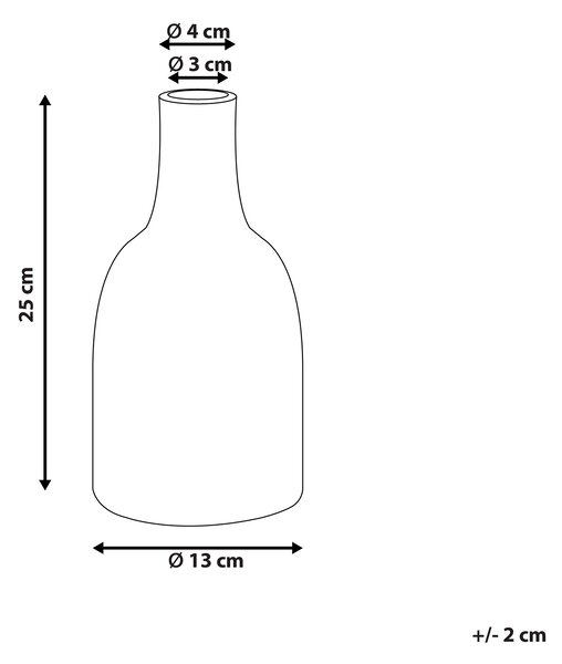 Váza na květiny ANKON Kamenina 25 cm Bílá