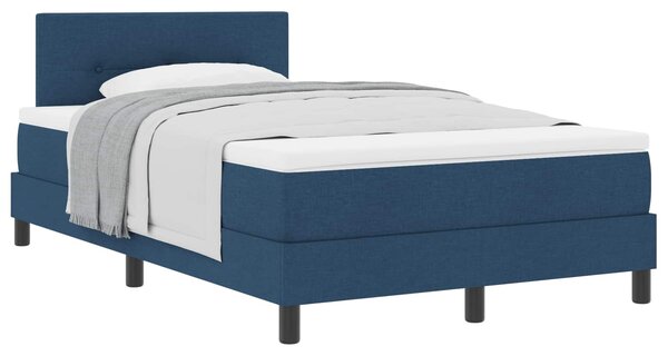 Postel s boxspringem s čelo Modrá 120 x 190 cm textil 3338677