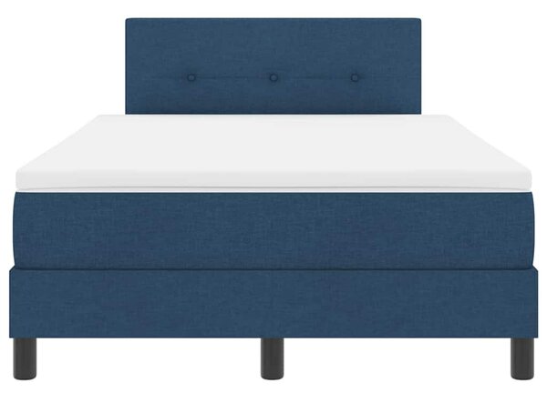 Postel s boxspringem s čelo Modrá 120 x 190 cm textil 3338677