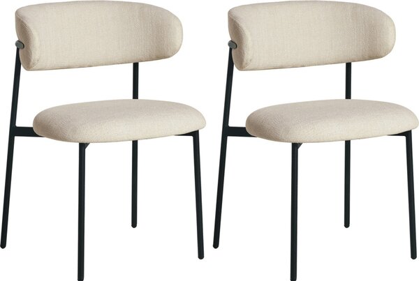 JakHomely kuchyňské židle sada 2 jídelních židlí krémové židle deco