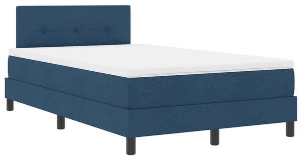 Postel s boxspringem s čelo Modrá 120 x 190 cm textil 3338677